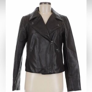 Black Asymmetrical Moto Leather Jacket